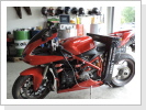 Mobile Motorrad-Rahmenvermessung an Ducati 1098 Mobile Motorrad-Rahmenvermessung an Ducati 1098
